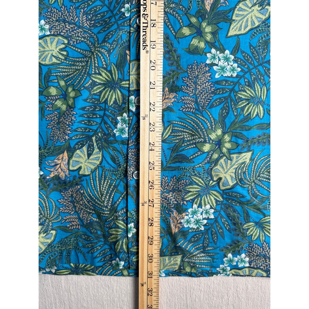 Tori Richard Shirt Mens 3XL Blue Excellent 1956 MK01 Tropical Cotton Lawn Aloha - Picture 6 of 9